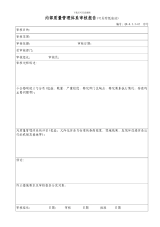 822-内部质量管理体系审核报告
