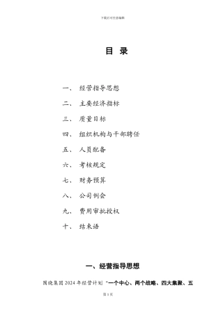 AAA公司2024年度计划