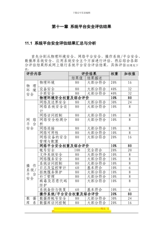 AAA网上银行安全评估报告-系统平台安全评估结果