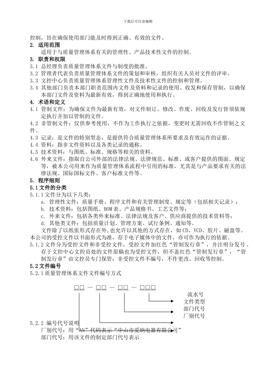AN-DCC-QP-001《文件与资料管理程序》_第3页