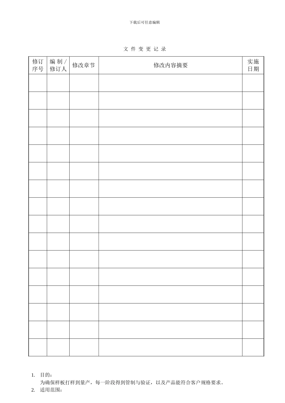 AN-QD-QP-005《样板制作管理程序》_第2页