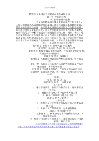 A公司员工招聘的问题及成因分析