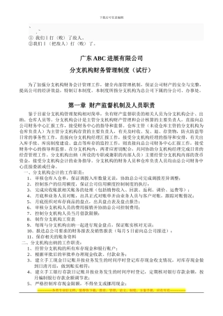 bh-rzdql分公司财务管理制度-ABC