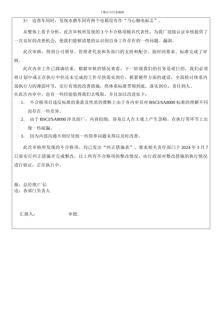 BSCI内部审核总结报告_第2页