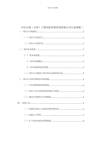 BT项目中项目公司的主要项目制度研究报告