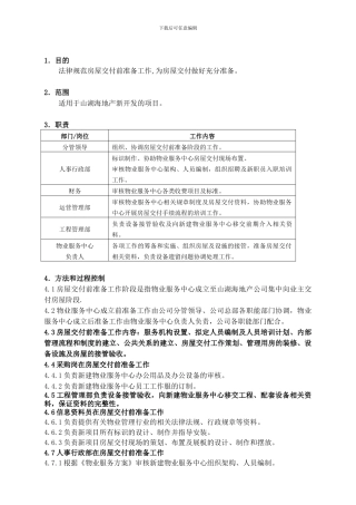 BTLJ-6.1-G01房屋交付前准备工作程序