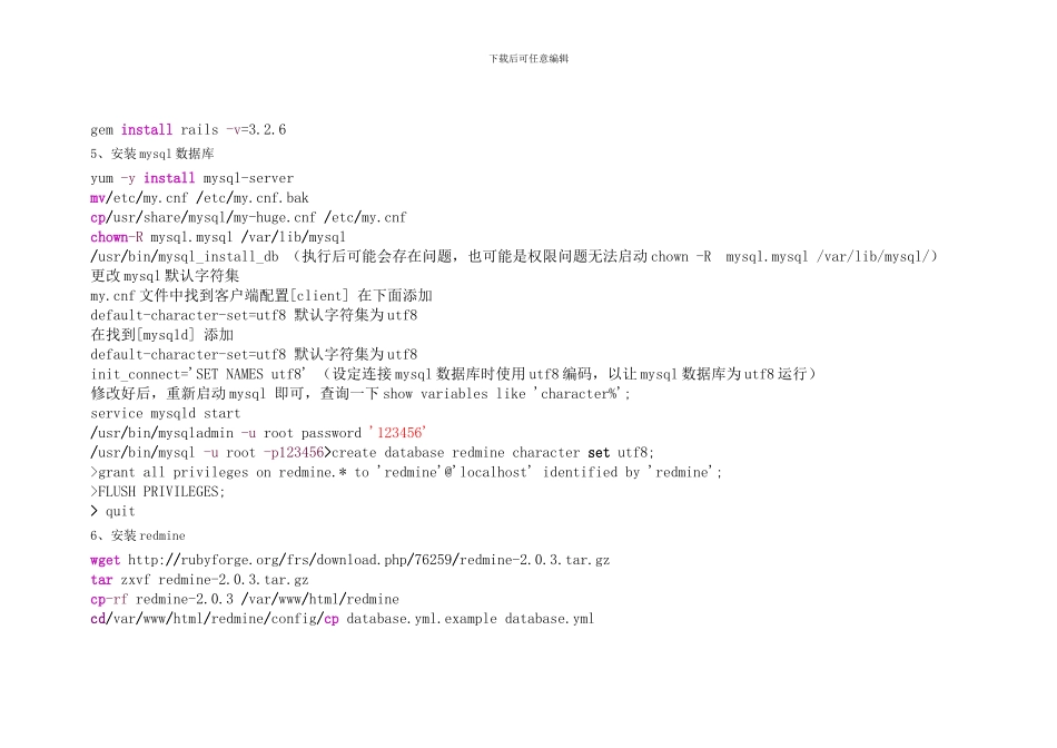 CentOS下部署Redmine项目管理系统_第2页