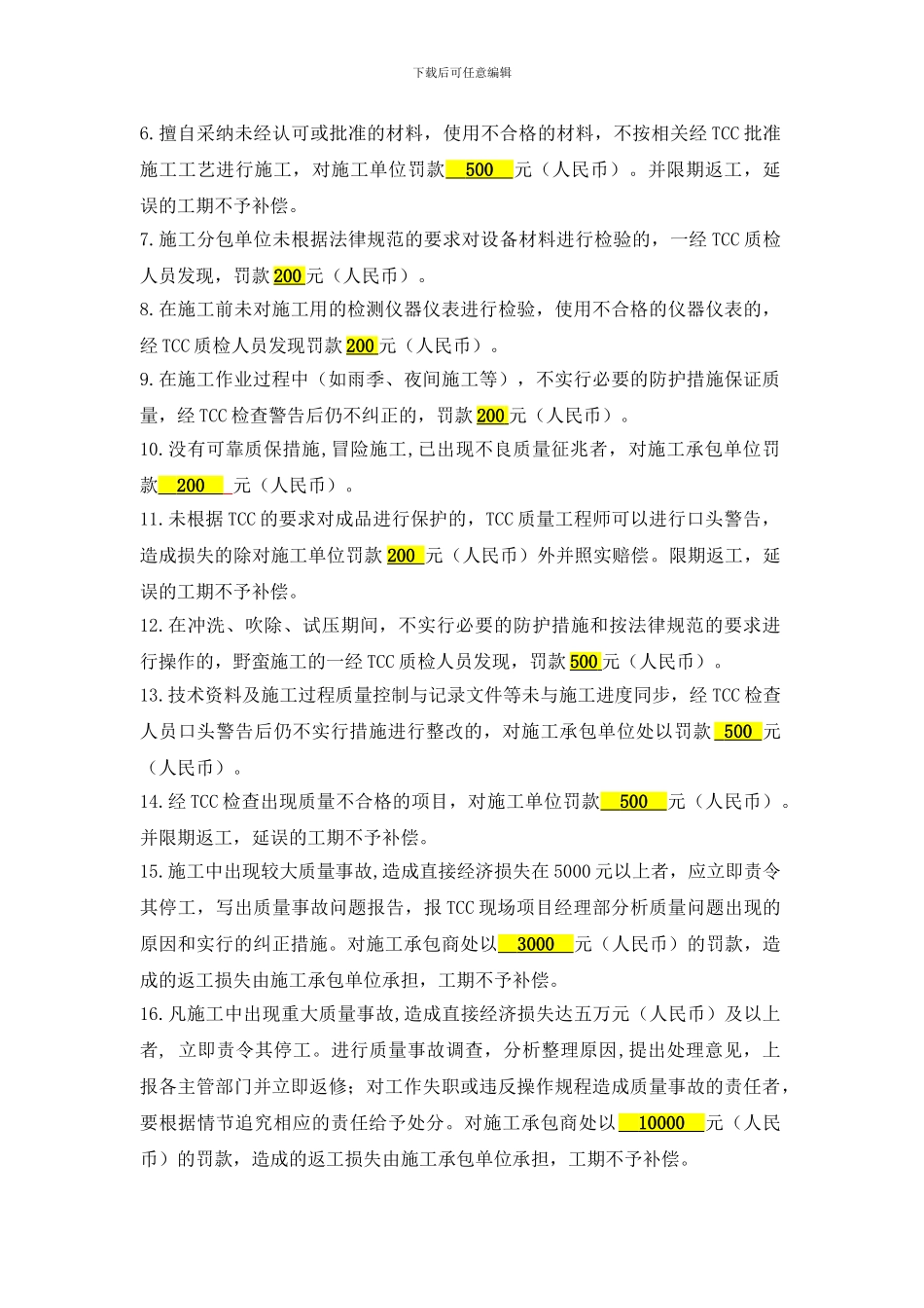 CM06-02施工现场质量奖惩制度的规定_第3页