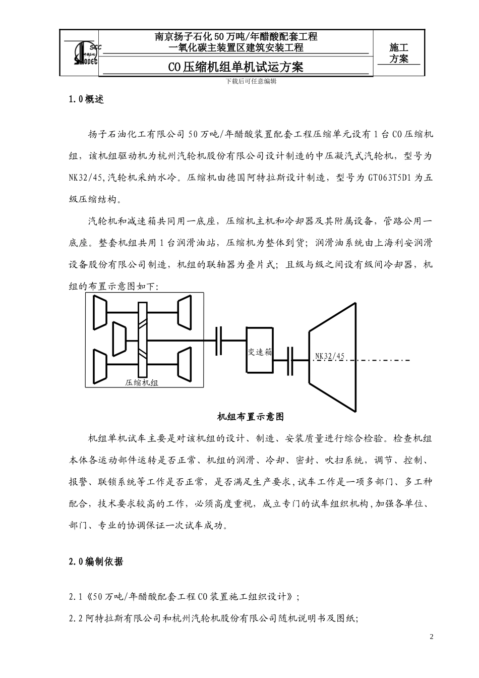 CO压缩机单机试运方案_第2页