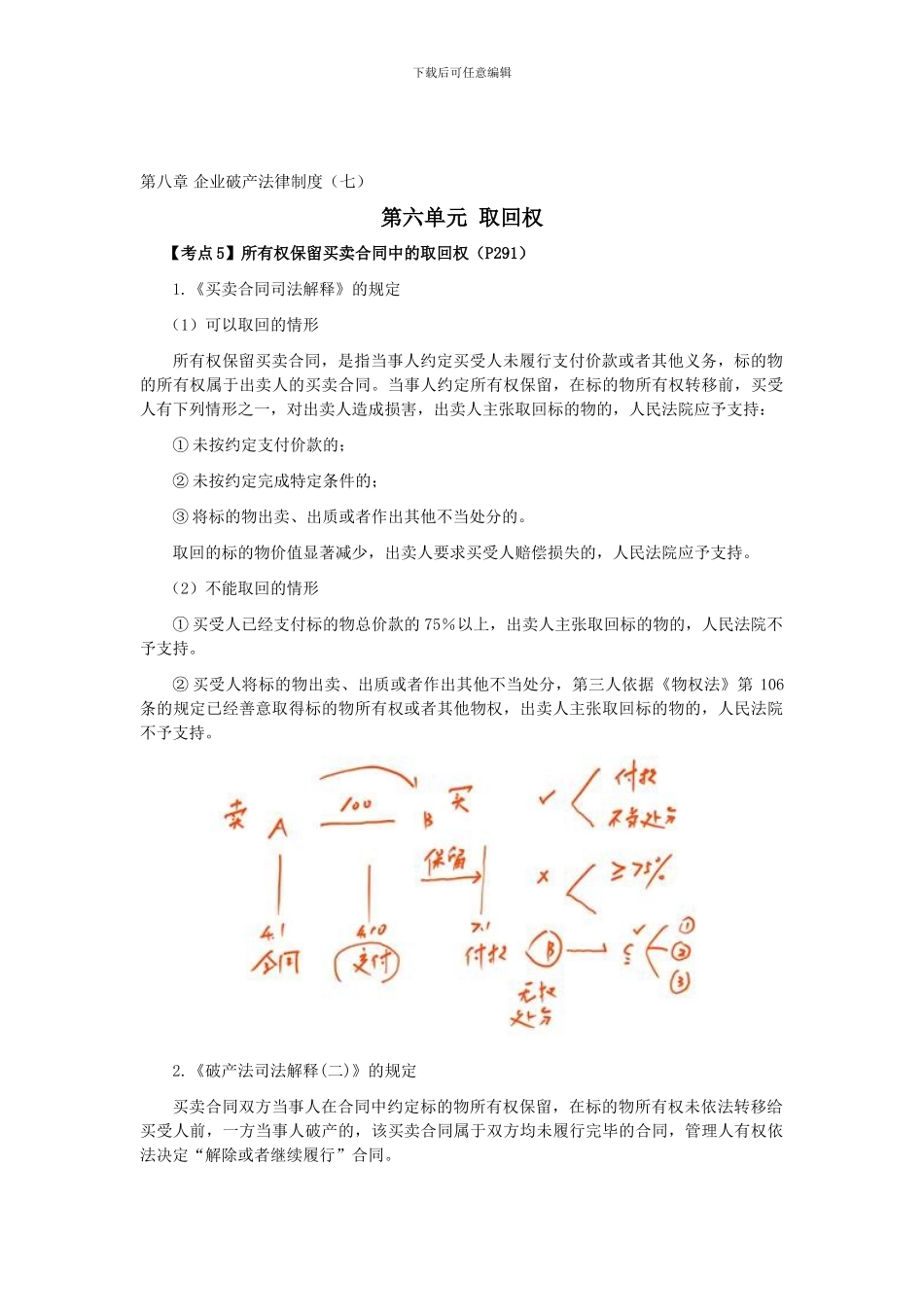 CPA《经济法》考点解读第08章-企业破产法律制度07_第1页