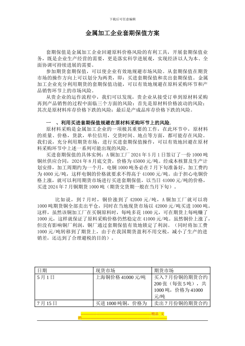 CU套期保值方案_第1页