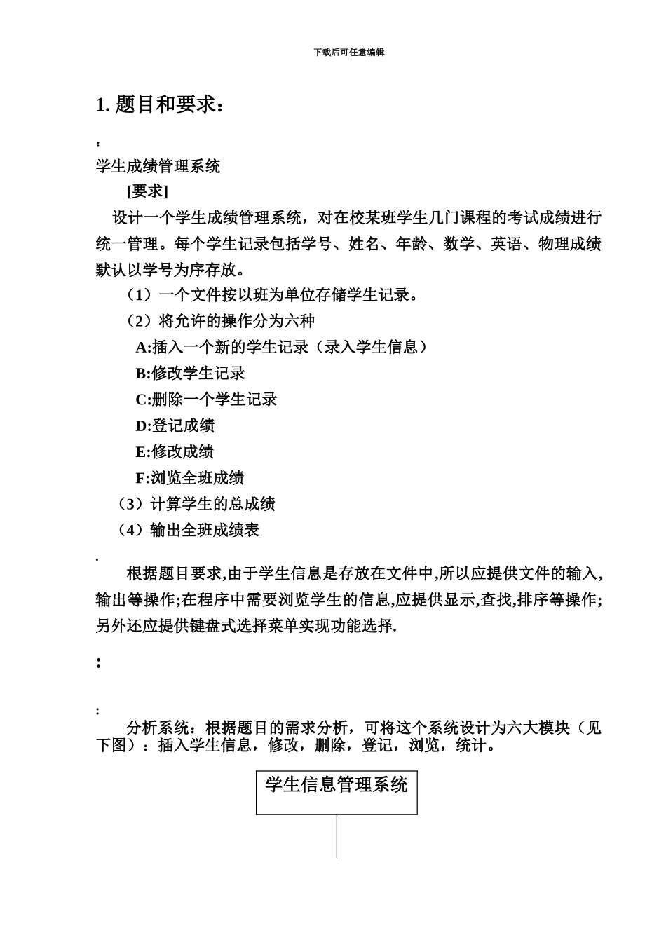 C语言程序设计实习报告学生信息标准管理系统_第3页