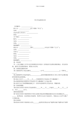 d2024最新外汇资金拆借合同