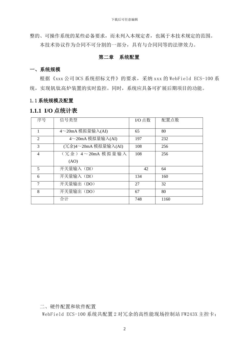 DCS系统技术协议样本_第3页