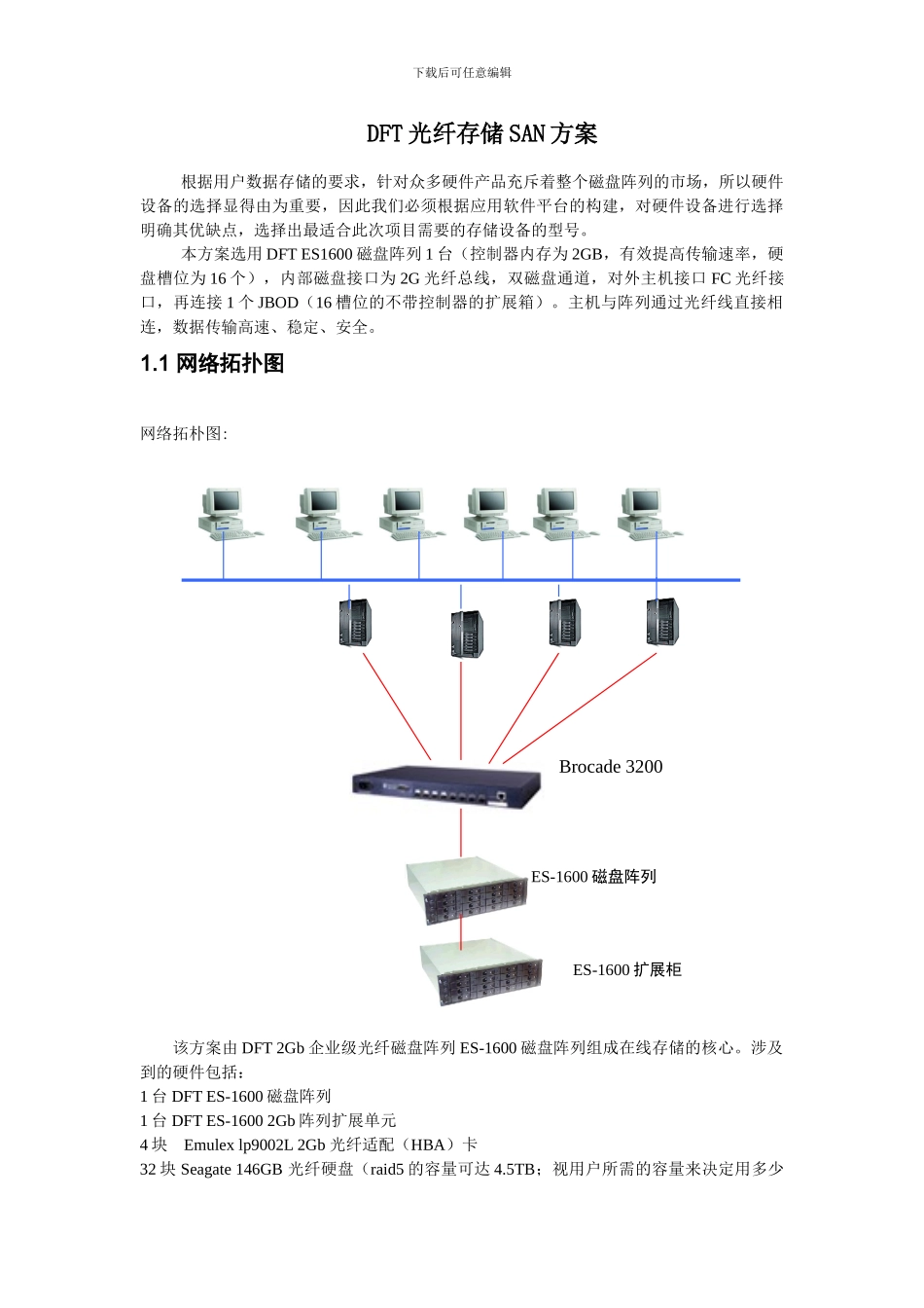 DFT光纤存储SAN方案-双控_第1页