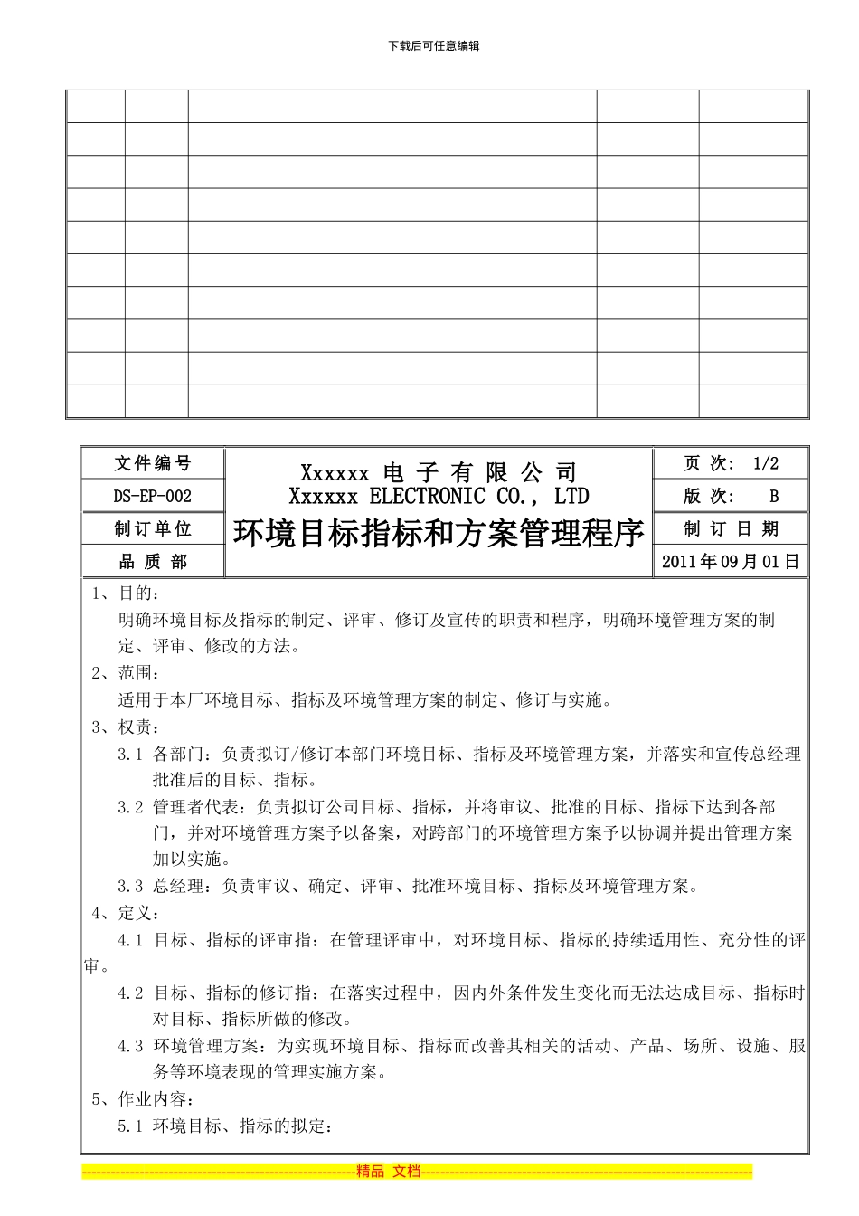 DS-EP-002-环境目标指标和方案管理程序_第3页