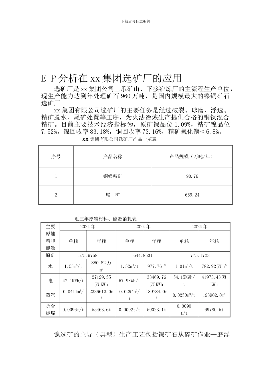 E-P分析在清洁生产审核中的应用_第1页