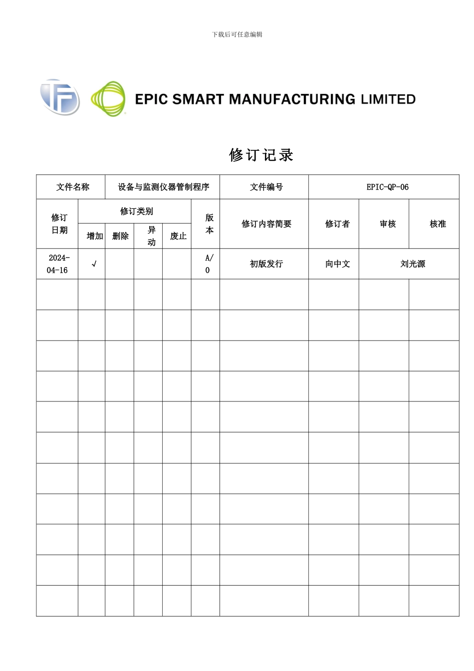 EPIC-QP-06设备与监测仪器管制程序_第3页