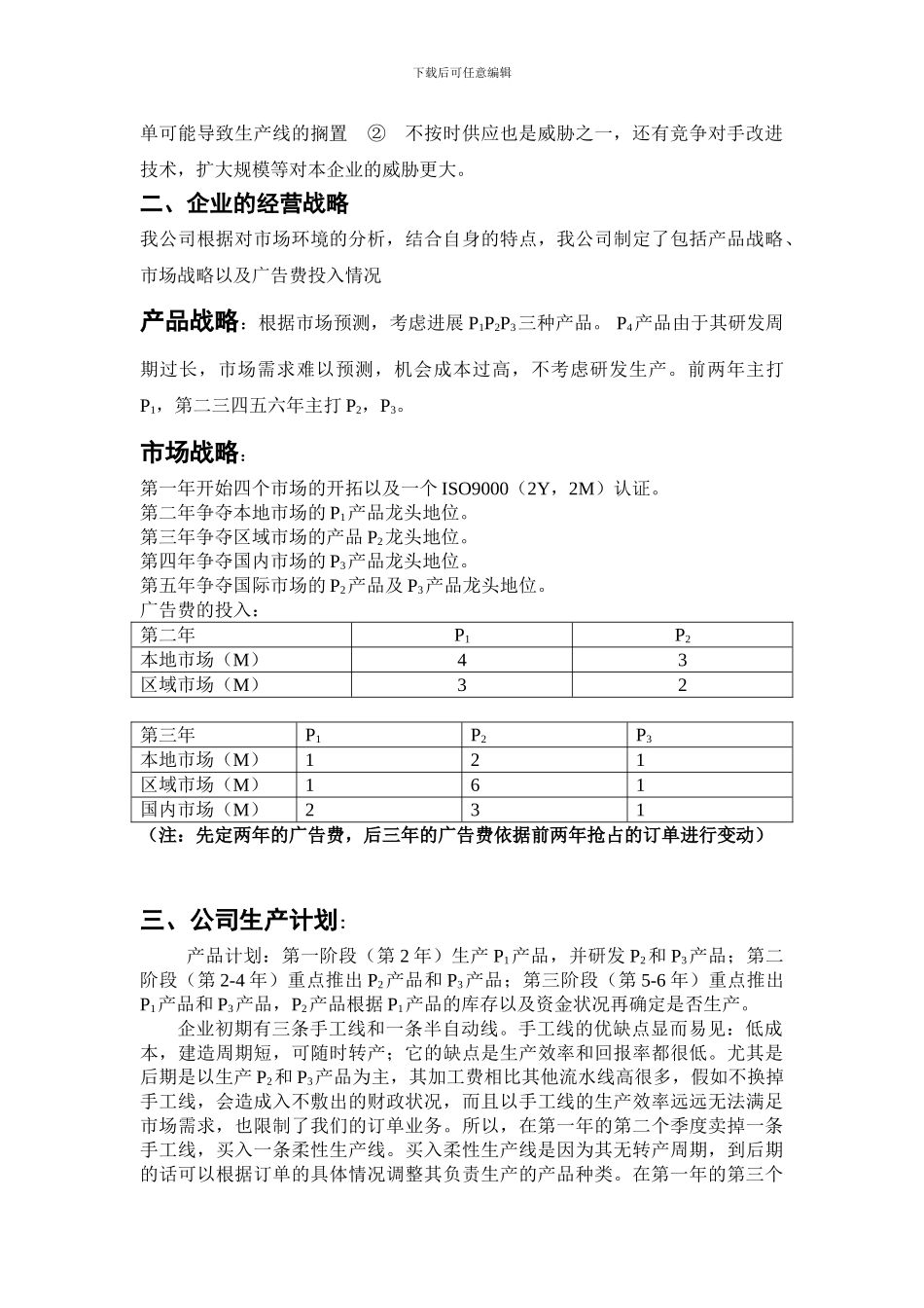 erp沙盘模拟经营策划书_第3页