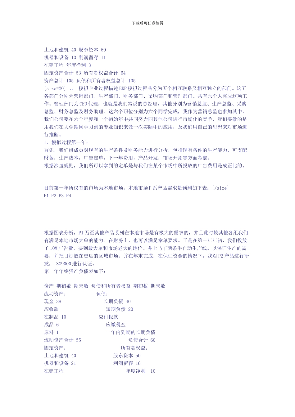 ERP沙盘模拟运作过程及分析总结_第3页