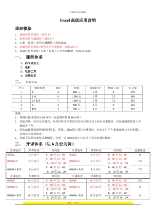 Excel高级应用营销方案20240514