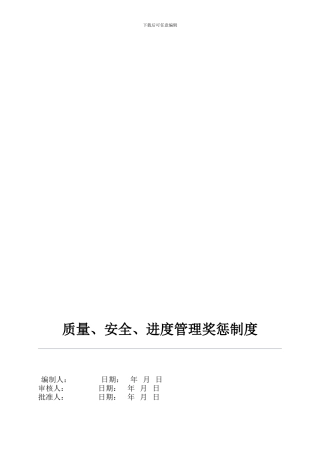 GC-02质量、安全管理奖罚制度