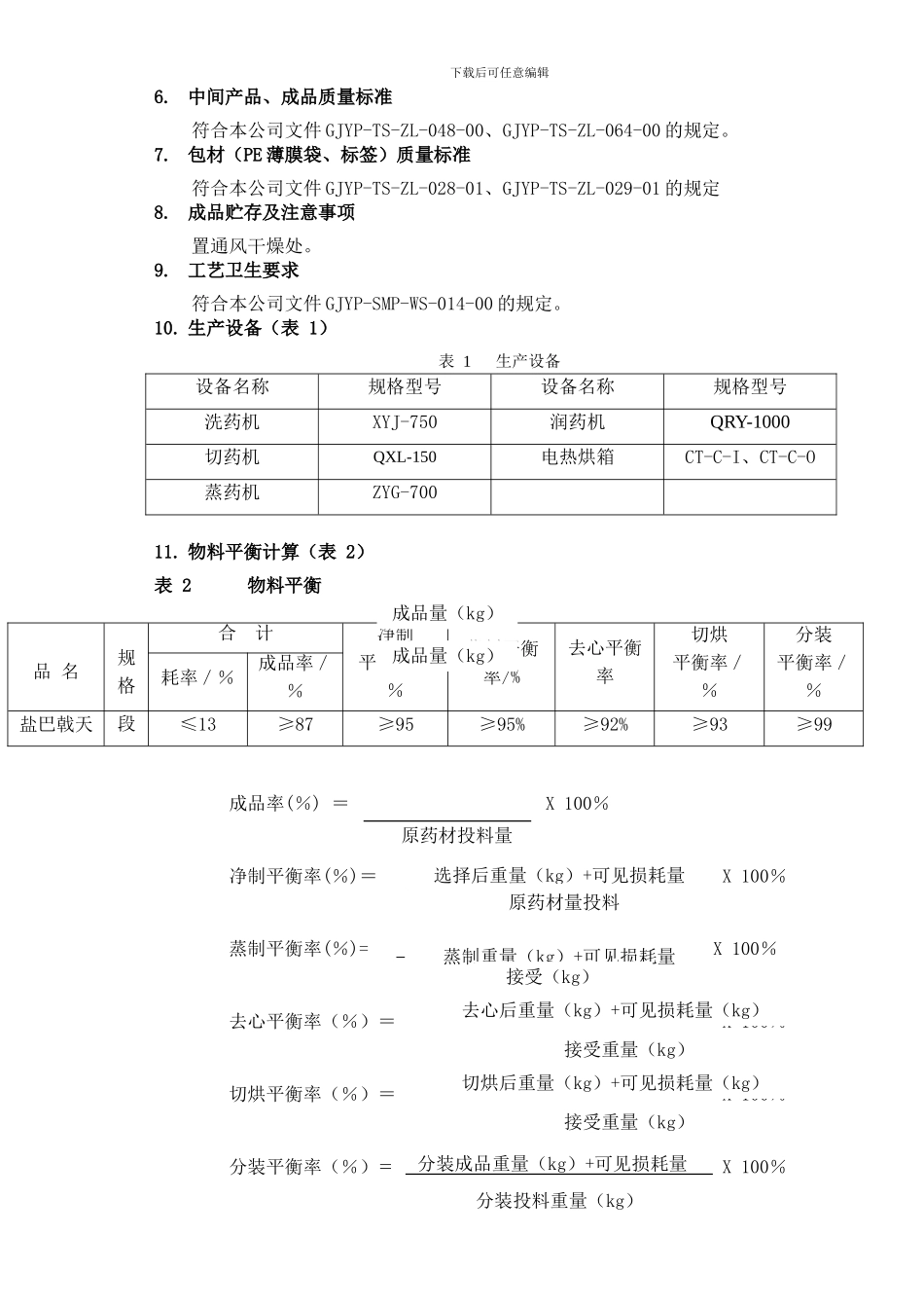GJYP-TS-SC-001-00-盐巴戟肉生产工艺规程_第2页