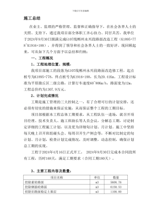 G国道路面改造工程施工施工总结DOC