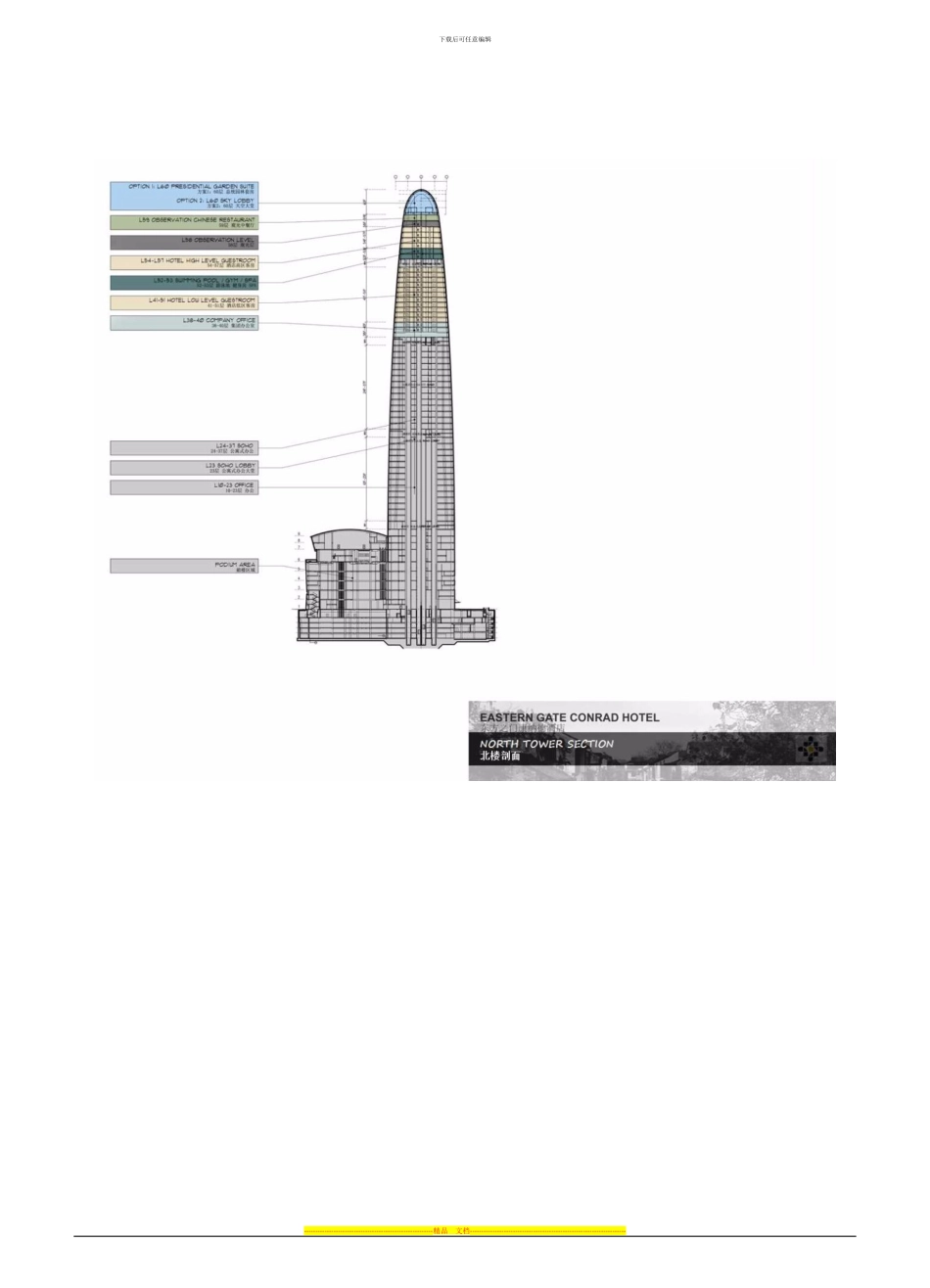 HBA设计--苏州东方之门康纳德酒店设计方案_第1页