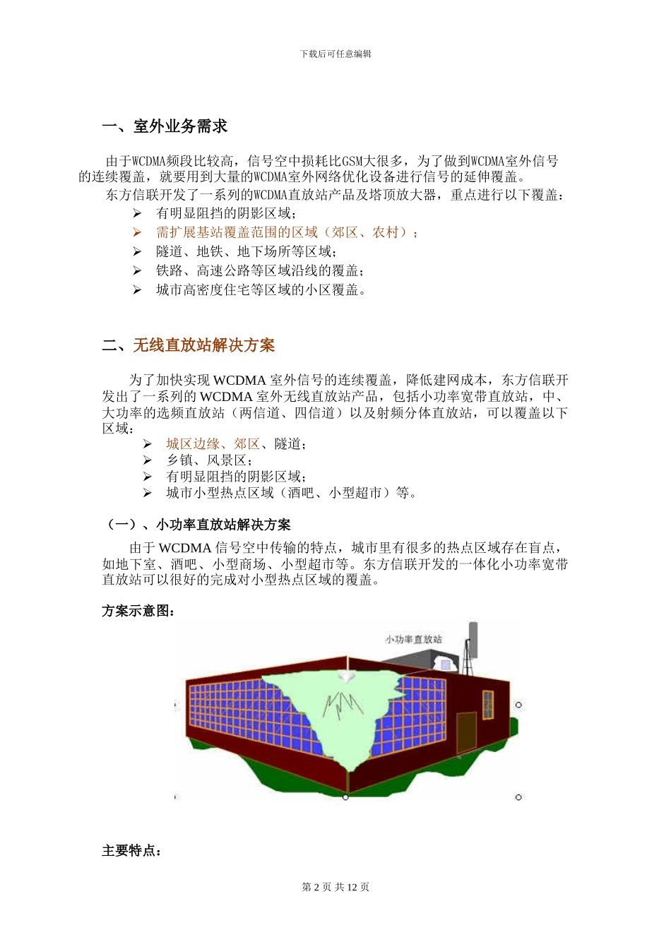 heyiWCDMA室外覆盖解决方案_第2页