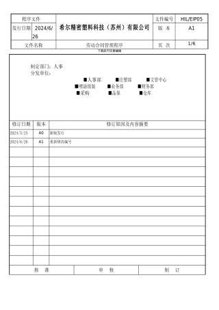 HIL-EIP05劳动合同管理程序