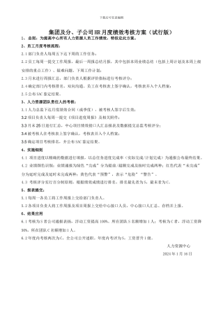 HR人员绩效考核方案