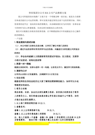 I-DO公司产品推销方案
