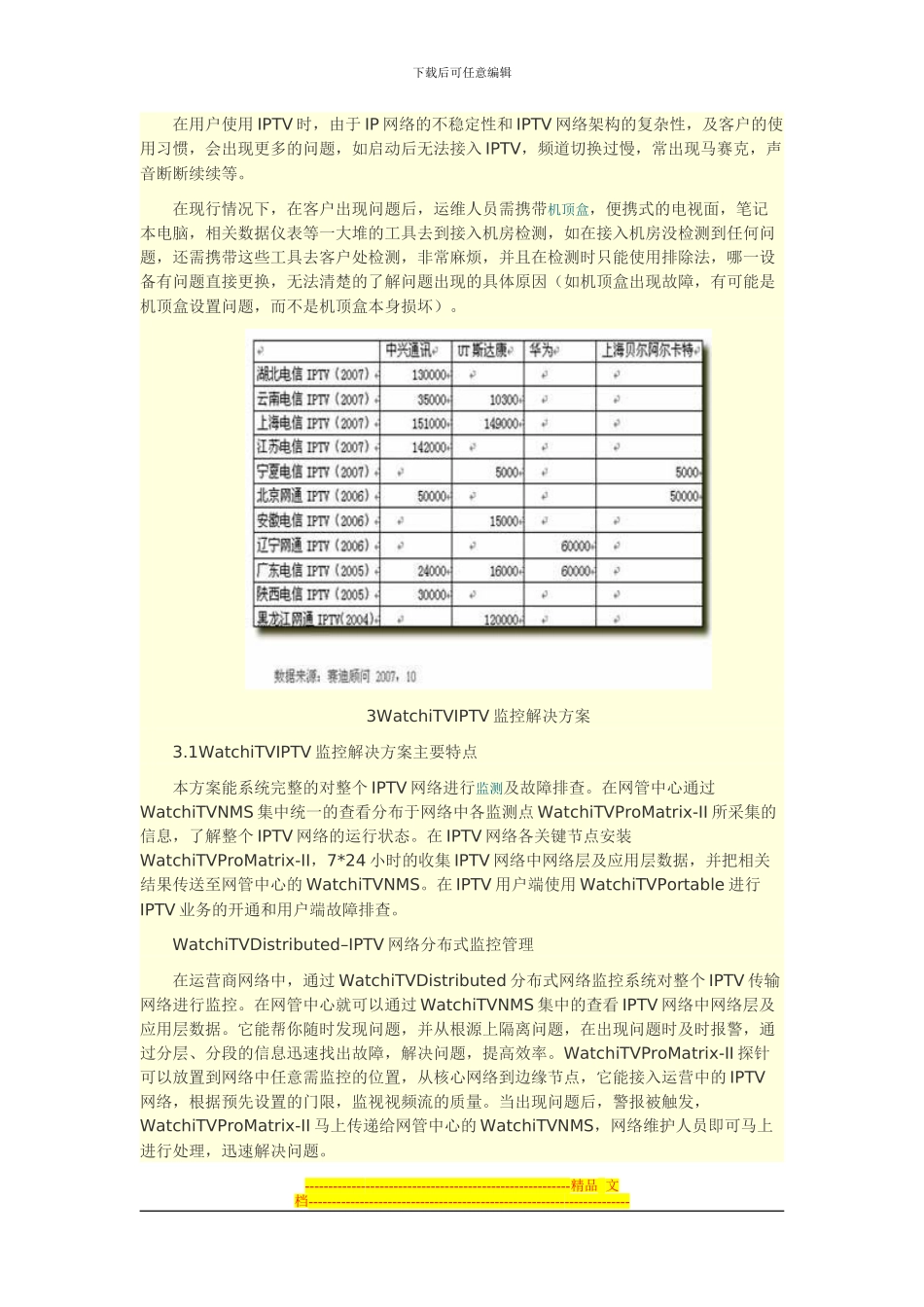 IPTV业务监控、性能分析解决方案_第3页