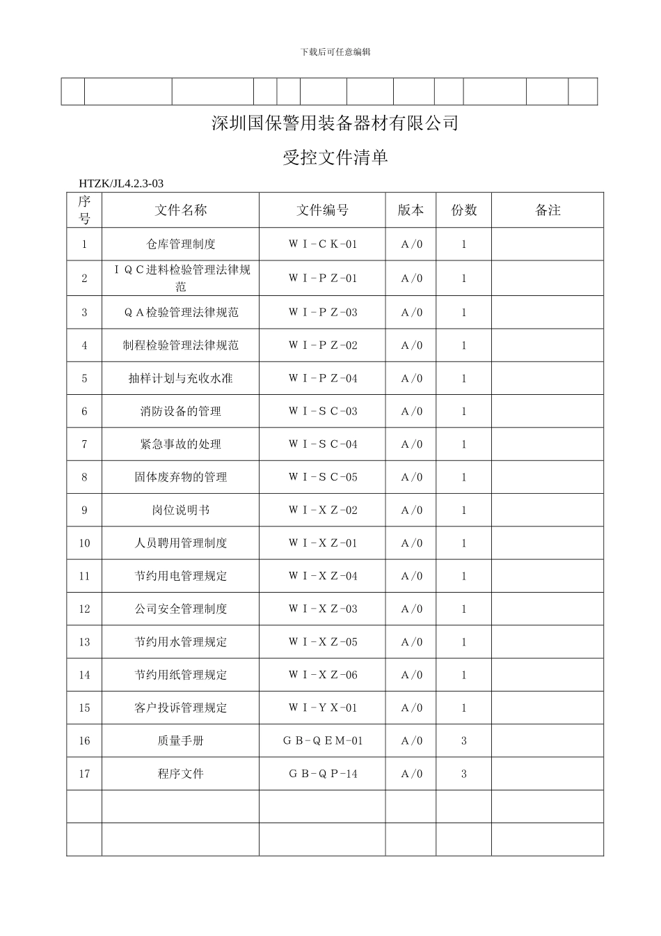 ISO9000认证全套表格_第2页