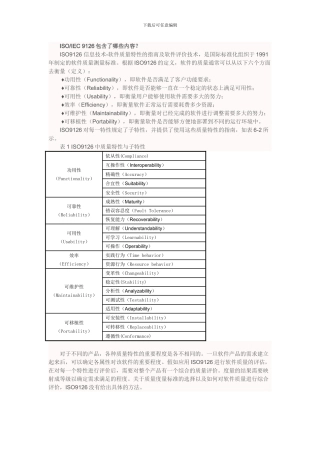 ISO9126信息技术-软件质量特性的指南及软件评价技术