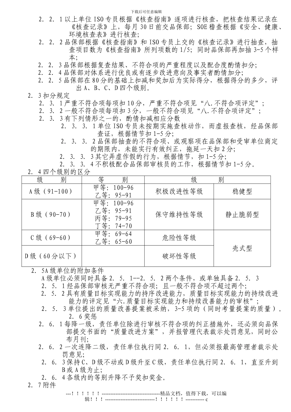 ISO质量管理体系审核评比方案模版_第2页