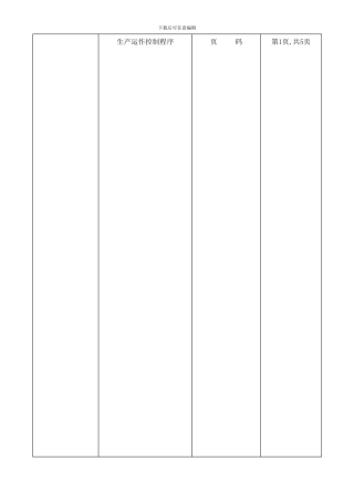 ISO质量认证手册-生产运作控制程序