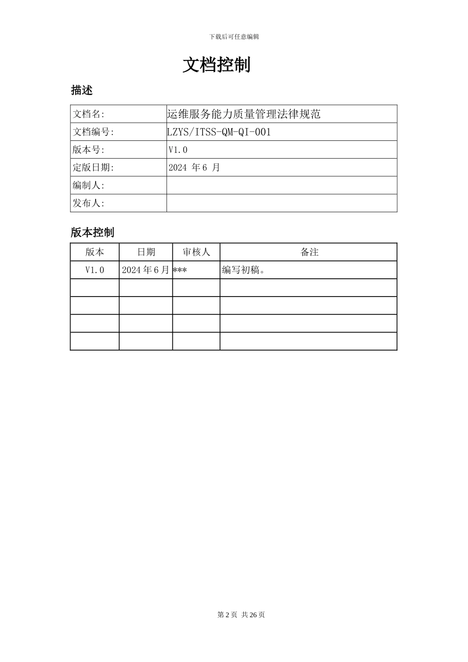 ITSS运维服务质量管理规范流程制度_第2页