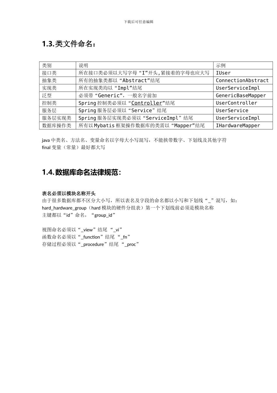 java软件开发规范-V0.1_第3页