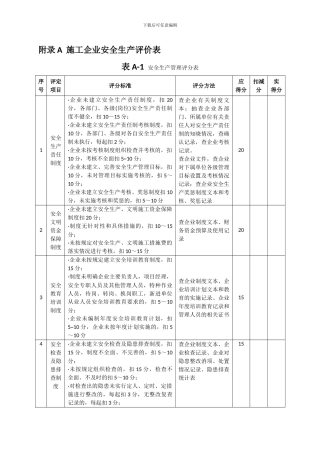JGJ／T-77—2024施工企业安全生产评价标准表格