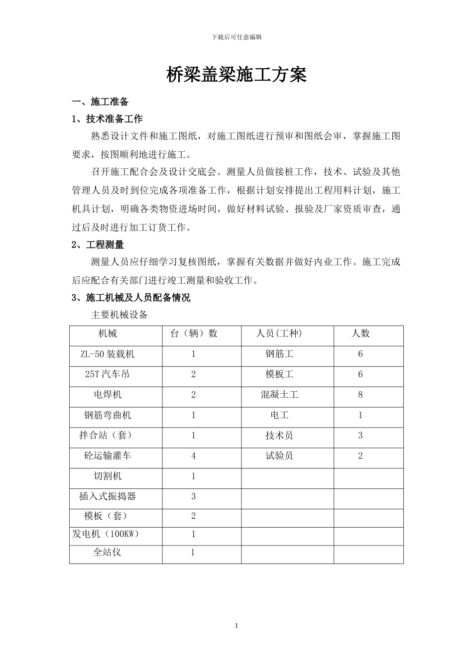 K66-760桥梁盖梁施工方案_第1页