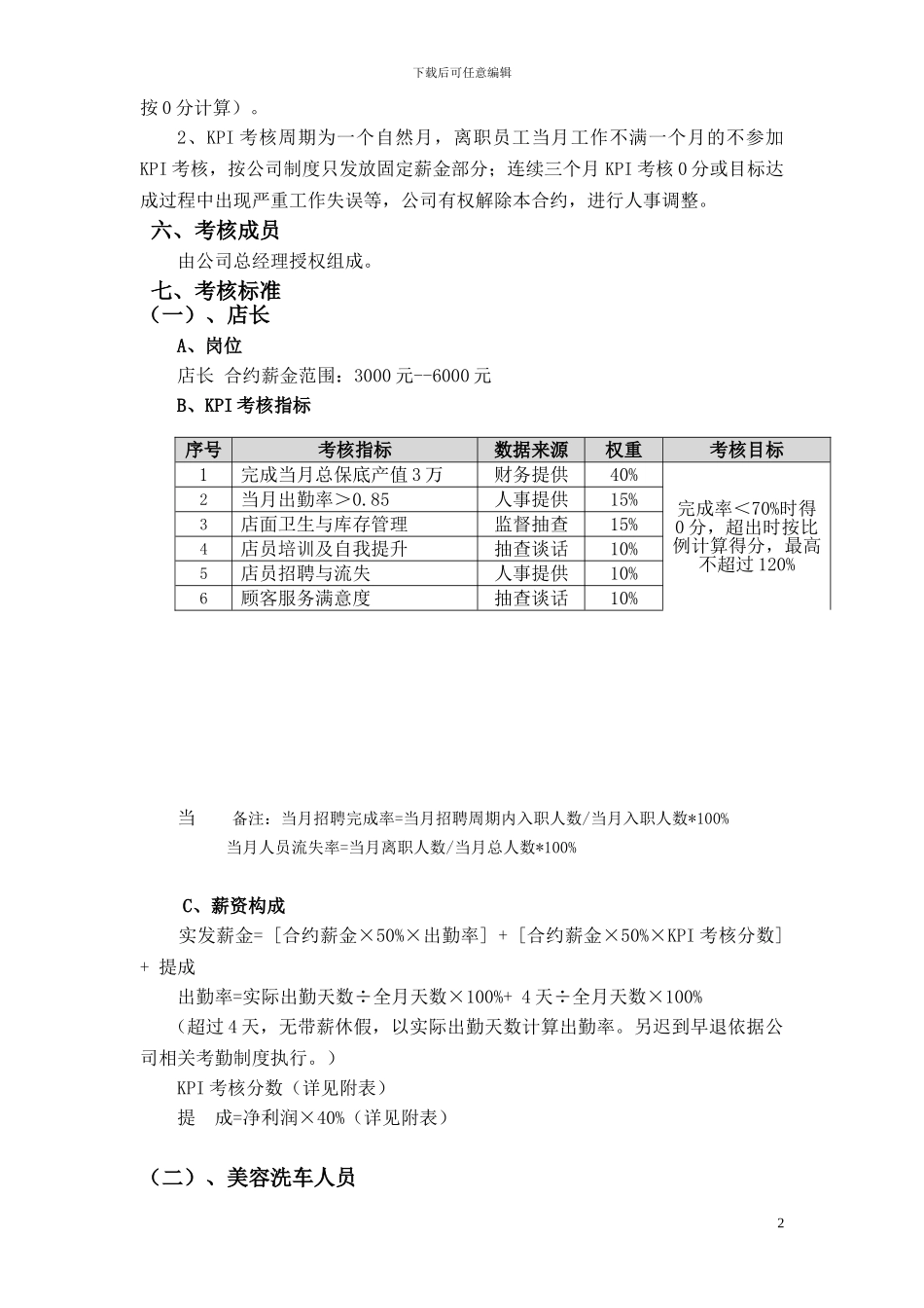 KPI绩效考核方案_第2页