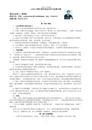 LED小型灯项目运营方案