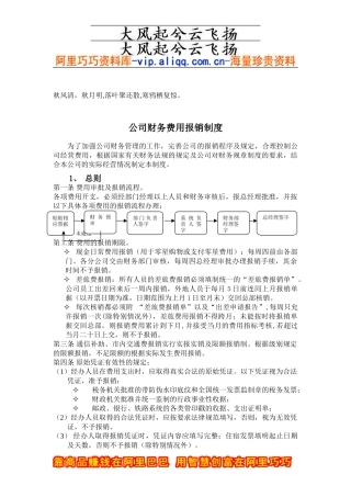 Mccxyx公司财务费用报销制度