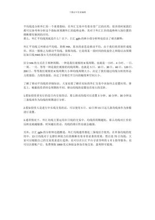 mt4怎样设置外汇平均线-设置外汇平均线