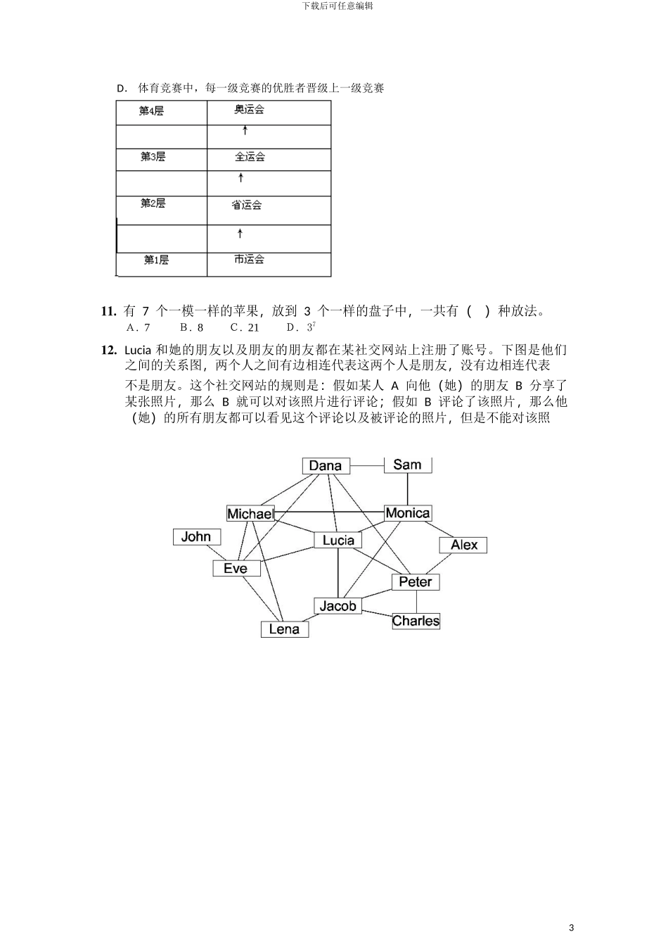 NOIP2024提高组初赛模拟题_第3页