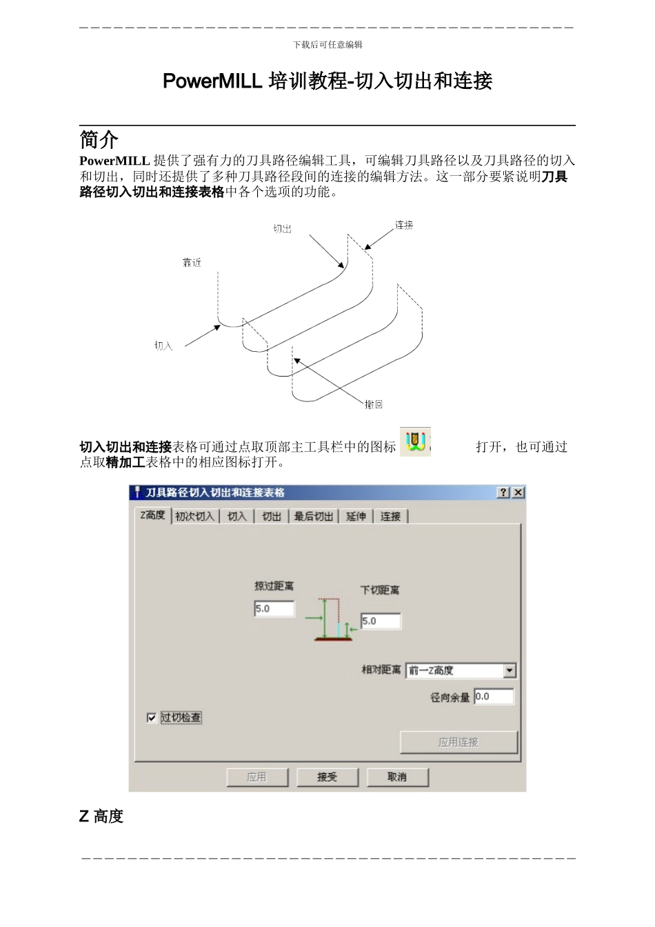 PowerMILL-培训教程-切入切出和连接_第1页