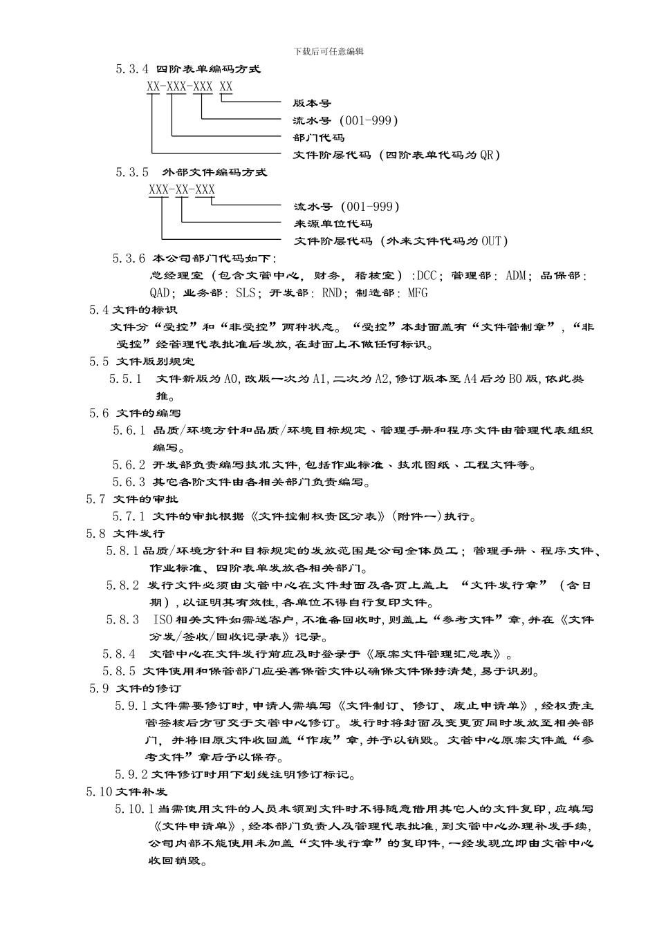 PR-001文件控制管理程序_第2页