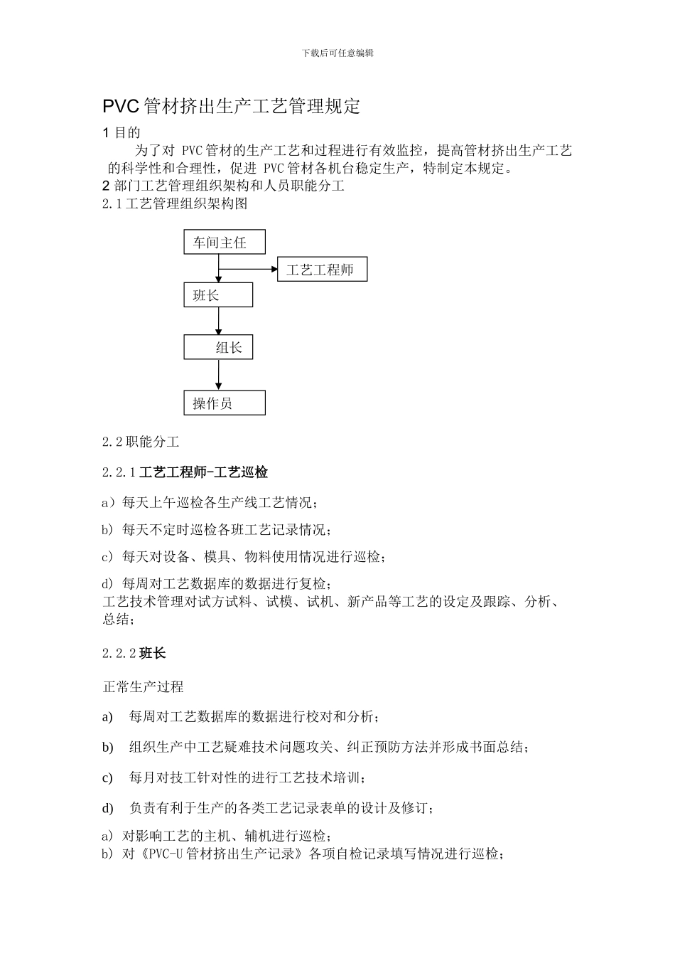 PVC管材生产工艺管理规程_第1页